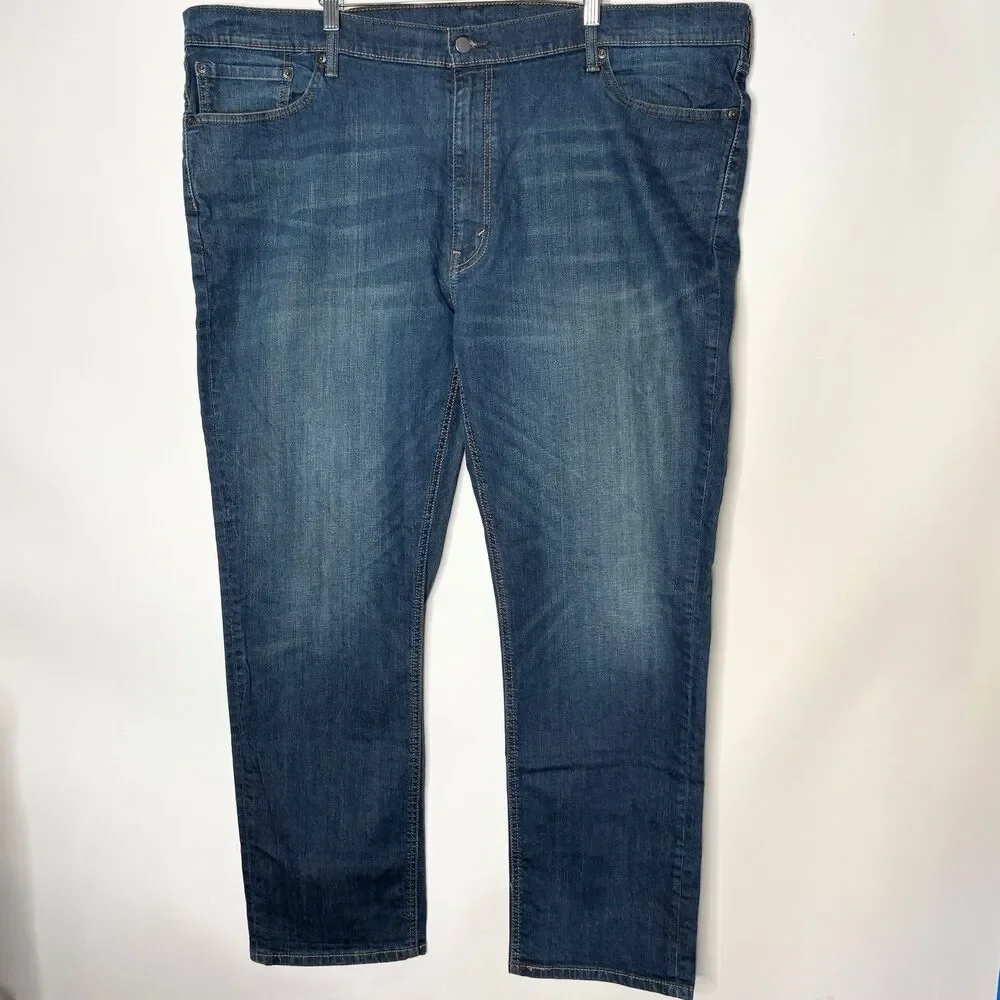 Levi's Jeans 541 Athletic Taper Fit Blue Denim Men Size W48 L34 measures 31.5